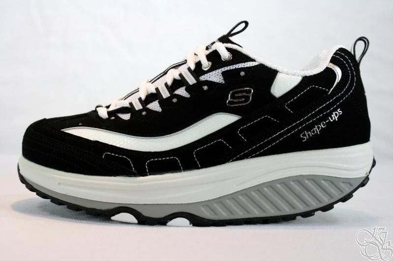 SKECHERS Sketchers Shape Ups Strength Black / White Womens Shoes New 