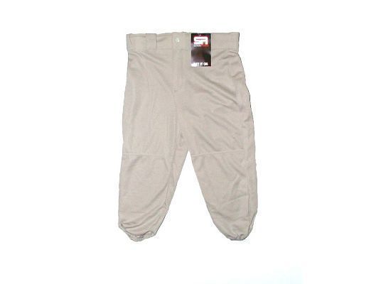 BOYS SILVER GRAY BASEBALL PANTS #S438Y YOUTH L New  