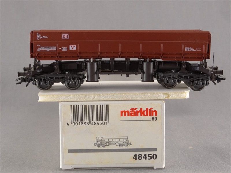 DTD   HO SCALE TRAIN   MARKLIN 48450 SIDE DUMP GONDOLA CAR   DB 