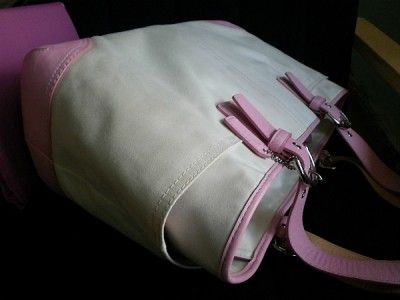 COACH SOHO CREAM ROSE PINK TRIM MULTI BABY DIAPER BAG  