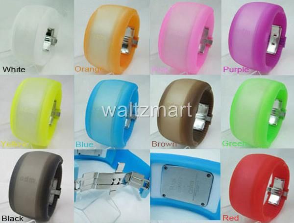 New Silicone LED Wrist Watch Jelly Unisex Digital Watch  