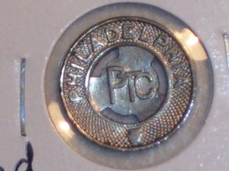 VINTAGE PHILADELPHIA PTC TOKEN 1 FARE  