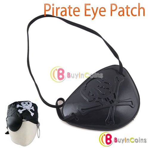 Crossbone Pirate Skull Crossbone Costume Eye Patch Strap Party Favours 