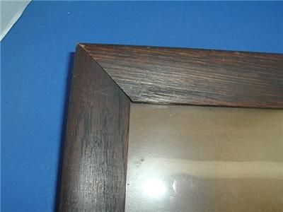 Arts & Crafts Fumed Oak Duet Double Frame w. Cupids  