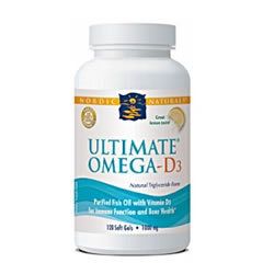 NORDIC NATURALS ULTIMATE OMEGA   D3, 120 Softgels 768990027949  