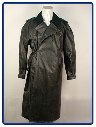 WW2 German Rubberized Motorcycle Coat (Grey green) XL  