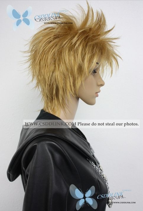 Kingdom hearts II 2 Organization Xiii Roxas cosplay wig  