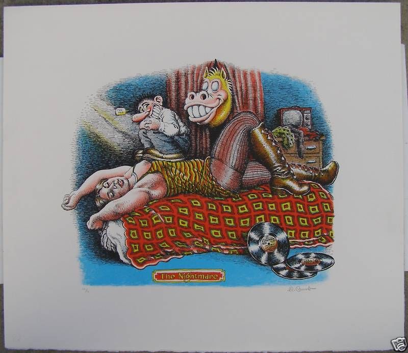 THE NIGHTMARE, Robert Crumb, SIGNED AND NUMBERED PRINT  