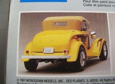 32 Ford Roadster Street Rod Model Car Kit 1/24 Monogram  