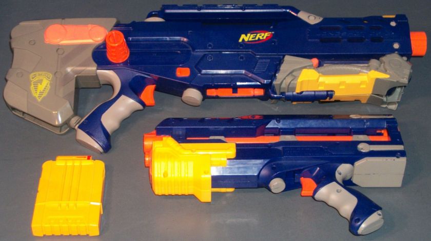 NERF N STRIKE LONGSHOT RIFLE (CS 6) + AMMO CLIP   