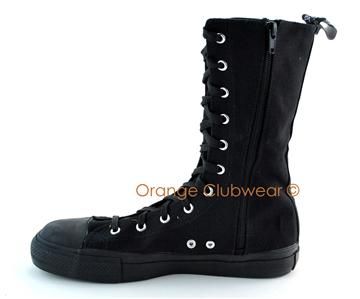 DEMONIA DEVIANT 201 Goth Punk Mens Canvas Sneaker Boot  