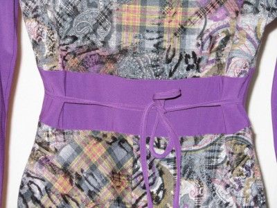 Picadilly Fashions Purple Funky Handkerchief Dress S  