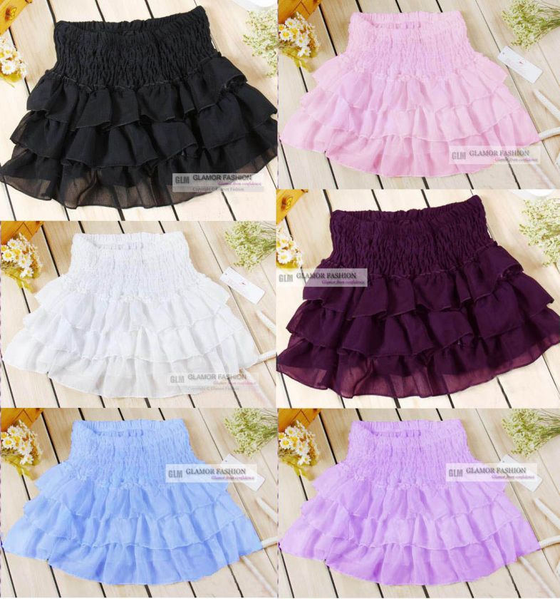 New Cute Chiffon Mini Skirt XS~3XL #GF0627  