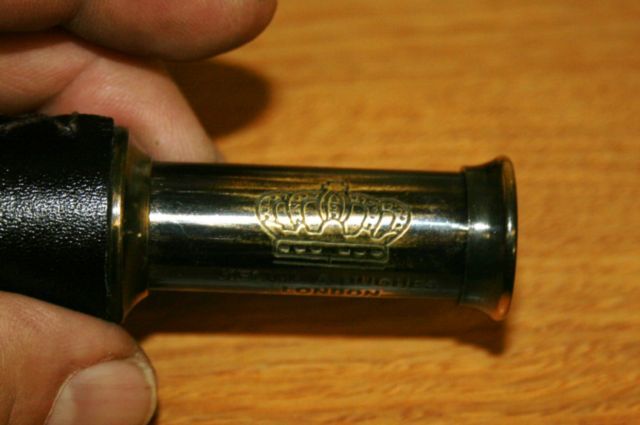 BRITISH  Mini Spy Telescope dated 1917  w  Royal Crown  