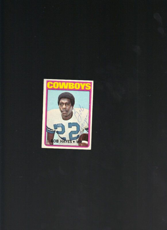 1972 Topps #105 Bob Hayes Cowboys signed autographed  