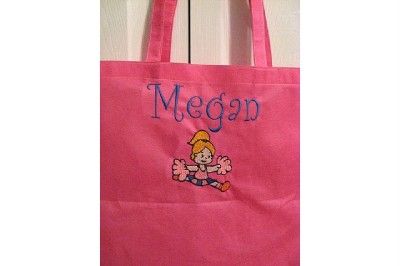 PERSONALIZED MONOGRAMMED GIRLS DANCE BALLET CHEER BAG  