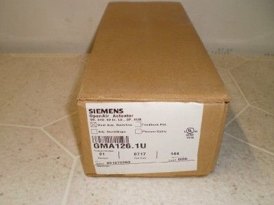 Siemens GMA126.1U Actuator 24V SR 62 in/lb Dual Sw NOS  