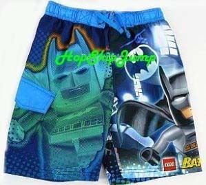 LEGO BATMAN SWIM TRUNKS Sizes 4 5 6 & 7 ~ NWT  