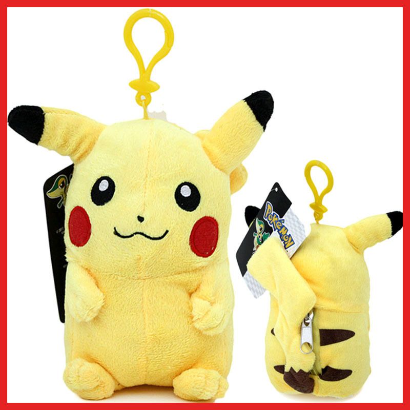 Pokemon Pikachu Plush Doll Key Chain Mini Coin Bag  7  