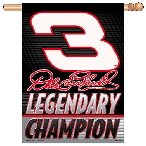   Earnhardt Sr Legendary Champion 27x37 Vertical Banner/Flag  