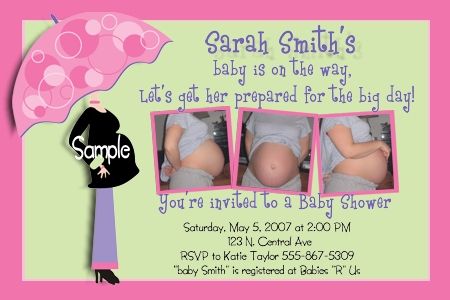 Custom photo baby shower invitations, any theme  