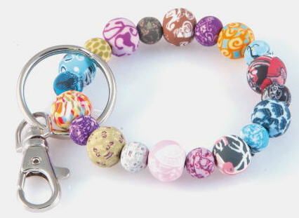 VIVA BEADS CLAY CLIP KEYCHAIN BRACELET FALL 2011 NWT  