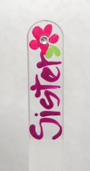 SISTER CRYSTAL GLASS NAIL FILE MEDIUM ~CZECH REPUBLIC~  