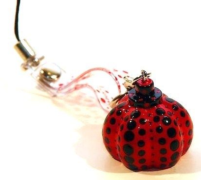 YAYOI KUSAMA Dots Obsession (Red) Pumpkin Charm Phone Strap / Zipper 