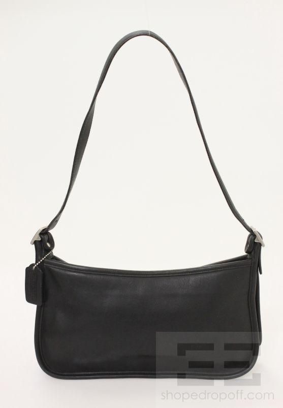 Coach Black Leather Classic Shoulder Bag  