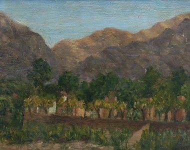 ANTQUE CALIFORNIA SAN FRANCISCO MISSION 1940 PLEIN AIR LANDSCAPE OIL 