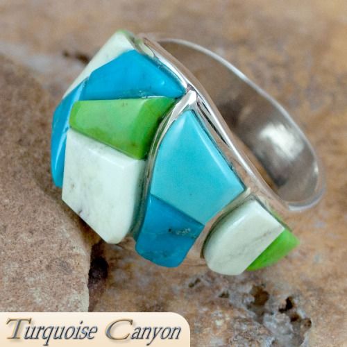 Navajo Native American Turquoise Ring Size 12 1/4 FBG  