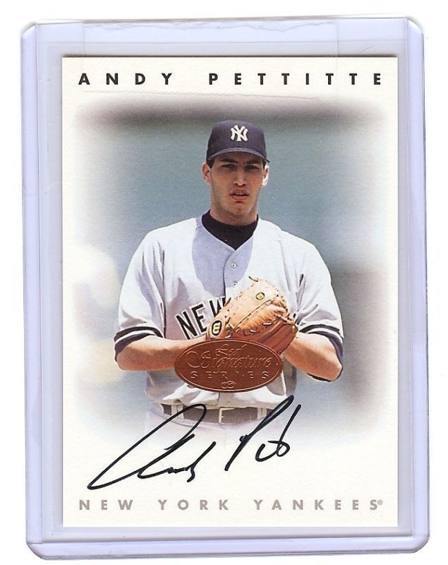 ANDY PETTITTE 1996 DONRUSS SIGNATURE SERIES BRONZE EDITION CERTIFIED 