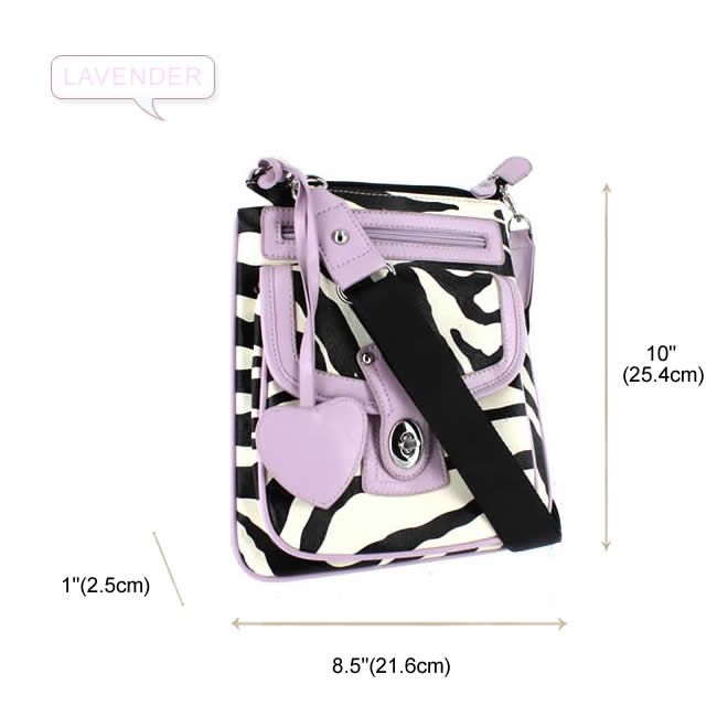 Women Lady Zebra Print Messenger Satchel Shoulder HandBags Cross body 