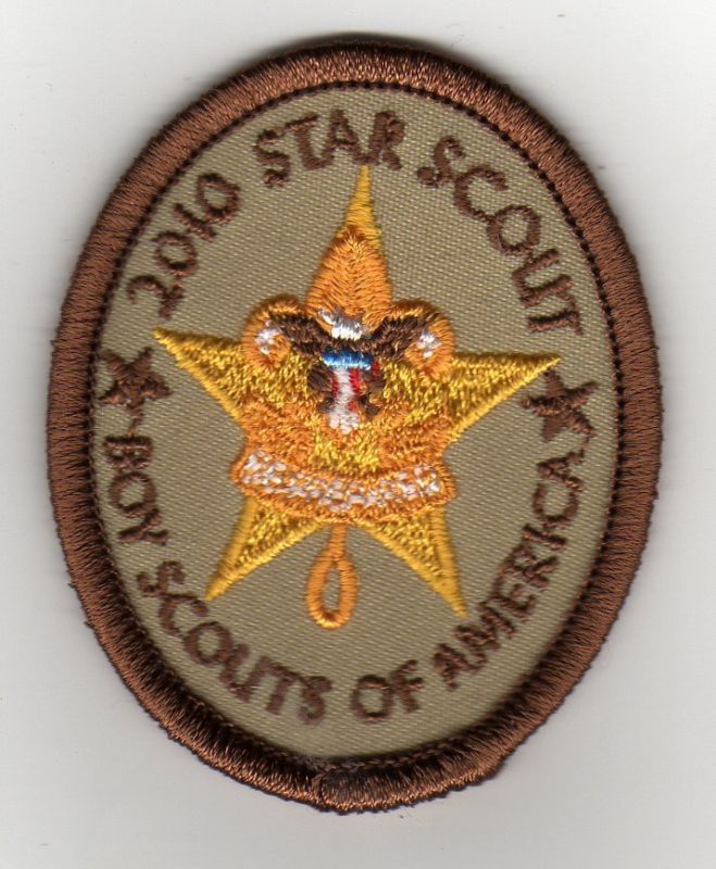 BSA 2010 Star Boy Scout Rank Patch, Mint, NEW  
