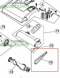 Hoover Nano Lite Drive Belt, Hoover Part 12080030.  