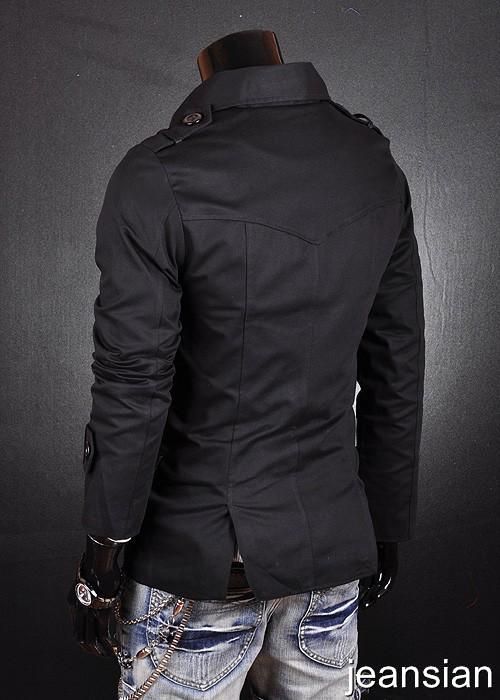 SWM Designer New Mens Military Jacket Coat Black S8006  