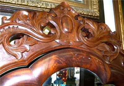 19c Victorian ROSEWOOD CHEST Dresser Vanity GLASS PULLS  