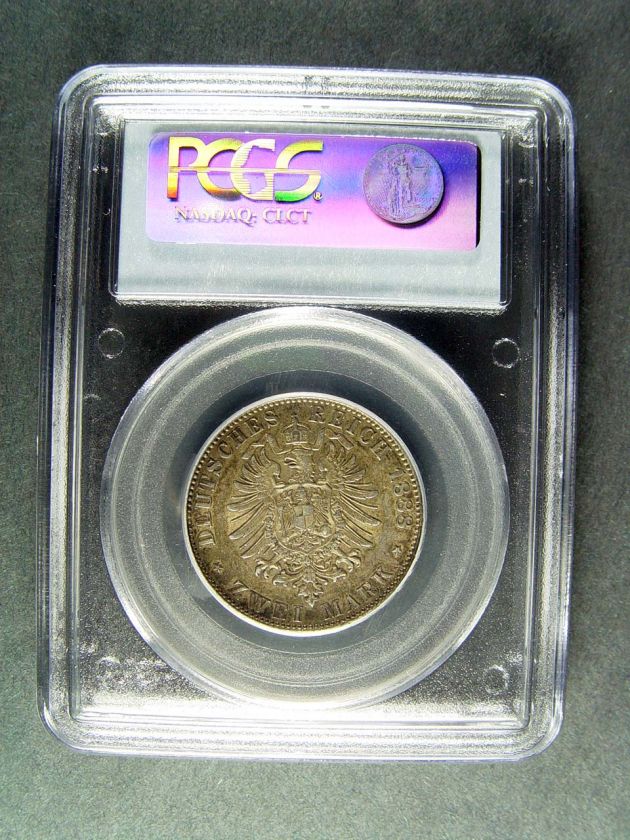 1888 A Prussia 2 Mark Friedrich PCGS AU50  