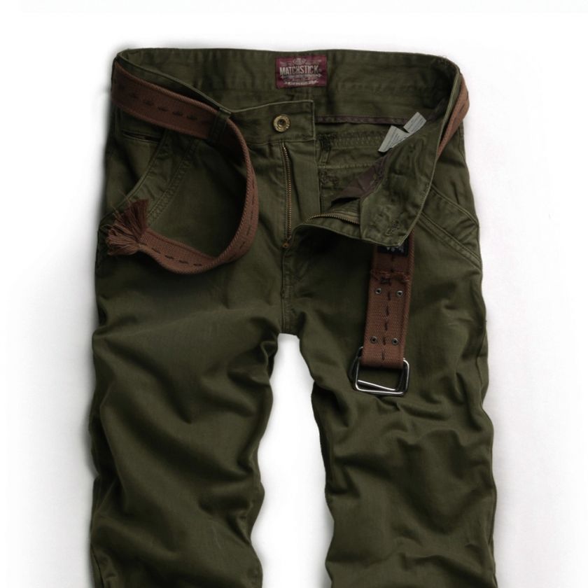 NWT Match Casual Mens Cargo Pants Green Gray Sz 30 36  