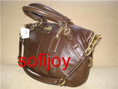 NWT $358 COACH MADISON SOPHIA brown leather bag purse  