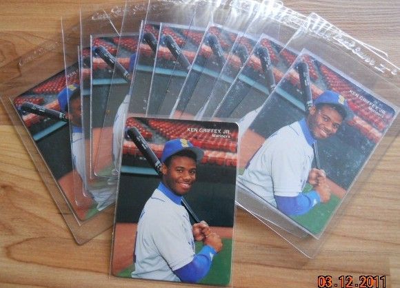 Lot (10) 1990 Mothers Cookies 24 KEN GRIFFEY JR Rookie  