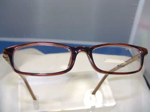 NEW SOHO 81 BROWN CHILDRENS RECTANGULAR EYEGLASS FRAME  