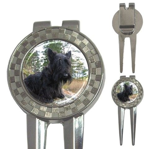 SCOTTISH TERRIER DOG GOLF DIVOT REPAIR TOOL BALL MARKER  