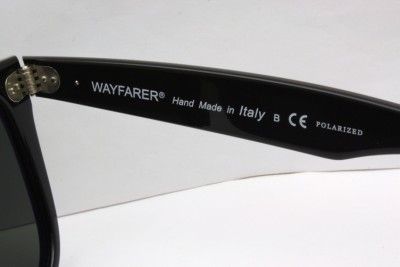   Ban Wayfarer Black Polarized Sunglasses 54mm RB2140 901/58 54  