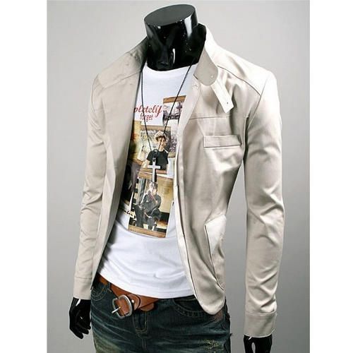    Fitting Sexy Stylish Stand Collar Short Jacket Casual Topcoat  