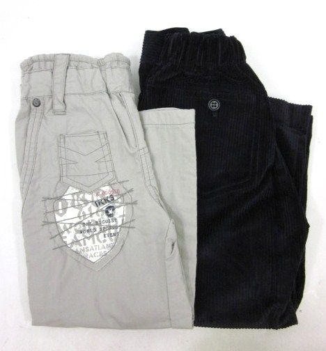 LOT 2 VELLUTO Boys Blue Pants IKKS Boys Pants Sz 2 Y  