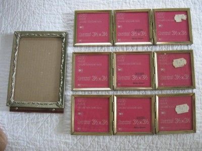 Metal and Glass Picture Frames with Velvet Backs Triple Hinged Frames 