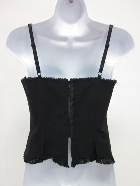 SHARAGANO Black Spaghetti Strap Tank Top Camisole Sz S  