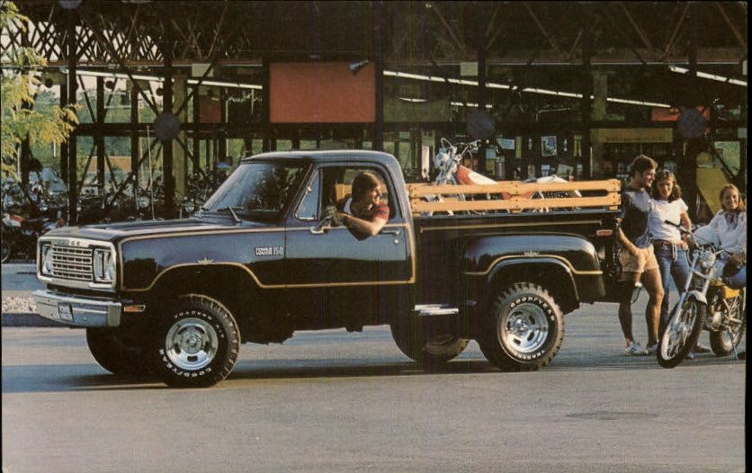 Dodge Warlock Old Truck Motorcycle Postcard  