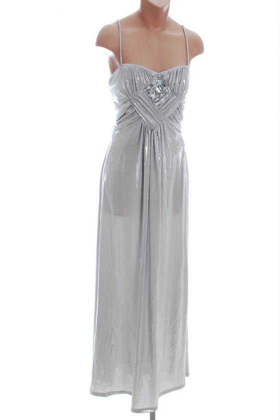 nwt $199 jessica mcclintock silv prom/pagent/formal 4  